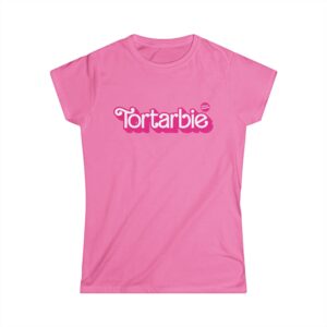 Pink Tortarbie Women's Softstyle Tee, Fun Casual T-Shirt, Cute Graphic Tee, Perfect Gift for Birthdays, Summer Style, Everyday Wear